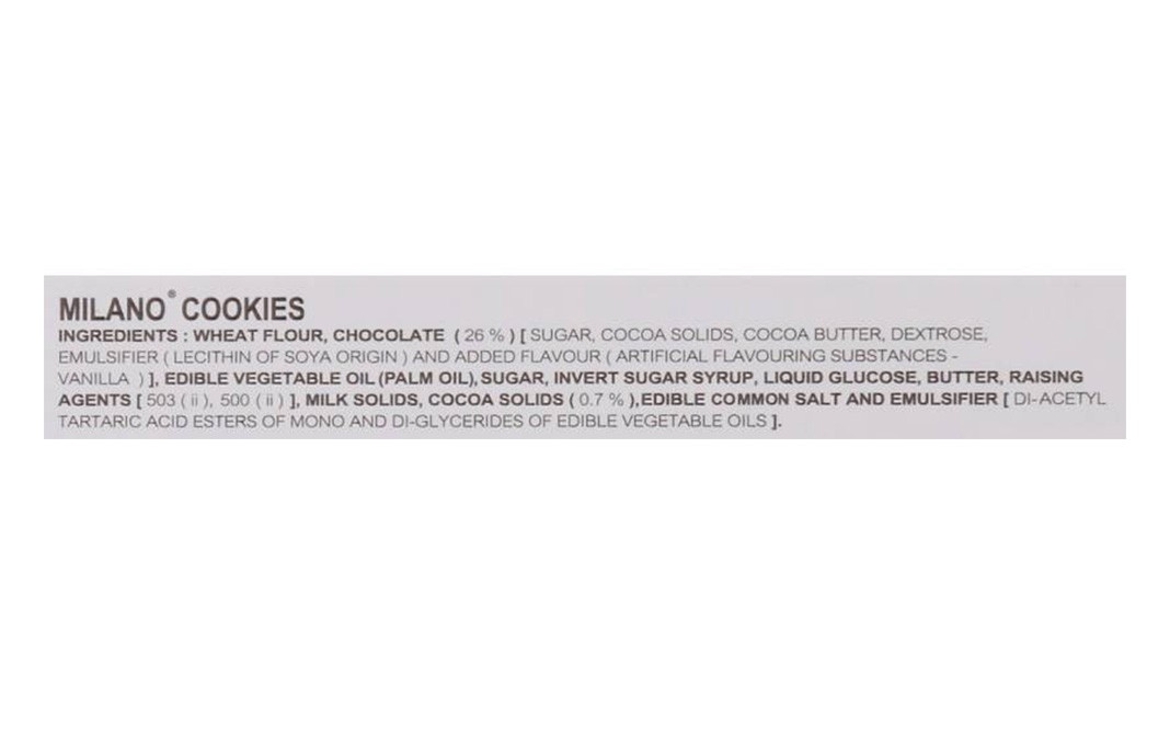 Parle Milano Deliciously Rich Chocolate Chip Cookies   Box  120 grams